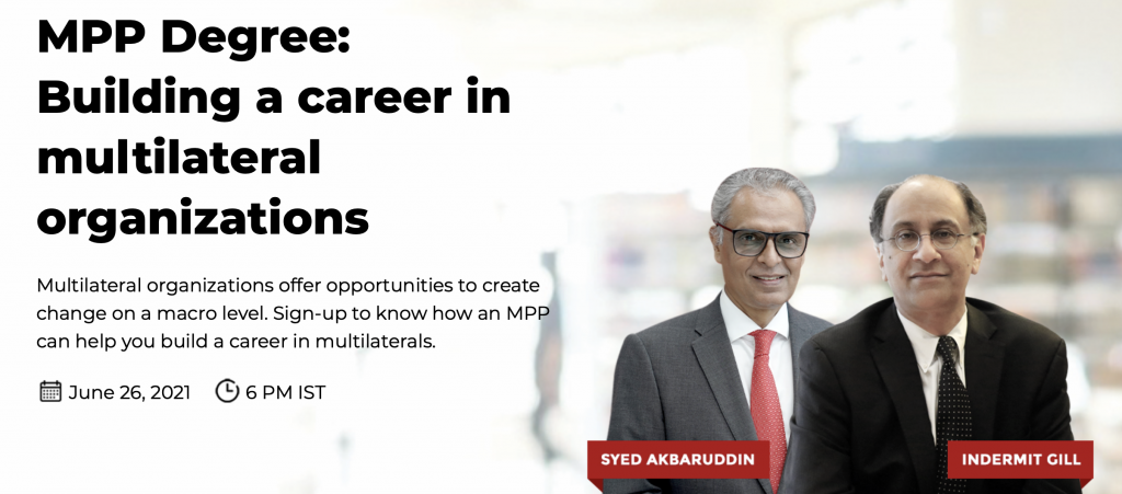 MPP Degree: Building a Career in Multilateral Organizations - DevInfo.in