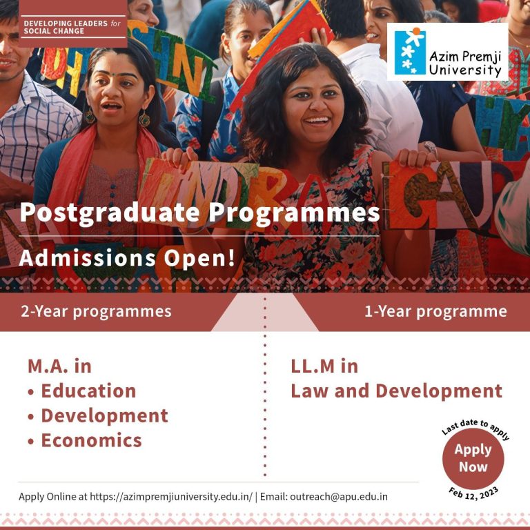 Admissions Open! - Postgraduate Programmes 2023 - Azim Premji ...