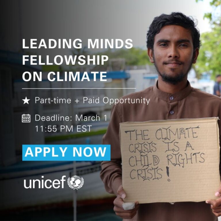 UNICEF Leading Minds Fellowship on Climate DevInfo.in
